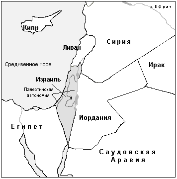 Карта 7. Израиль сегодня